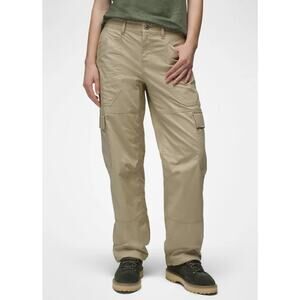 Prana Palisades Ripstop Utility Pant Women 10 Sandstone 29" Relaxed Straight Leg